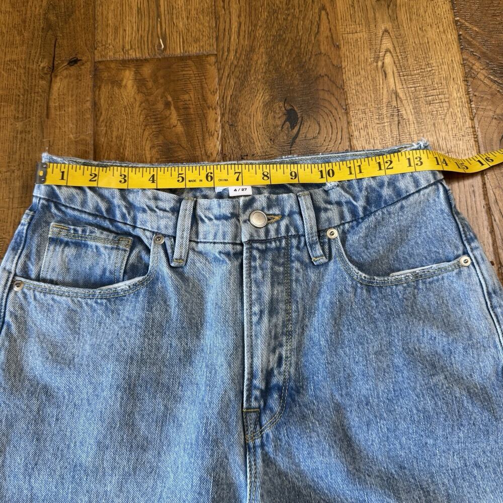 Good American 90'S Icon High Rise Straight Leg Light Wash Jeans GNIC999T Sz 4/27 - Picture 3 of 7